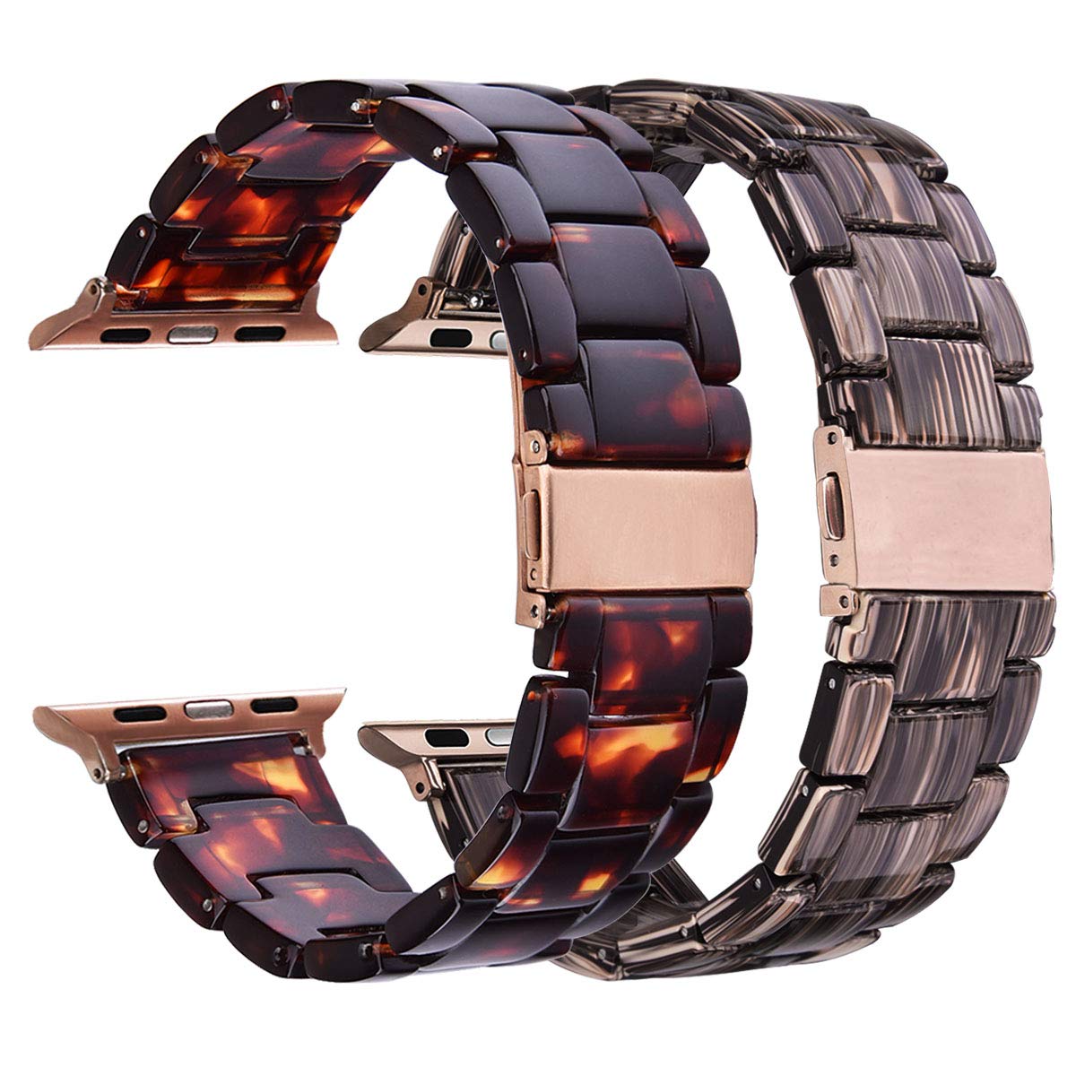 V-MORO Resin Strap Compatible with Apple Watch Band 38mm 40mm 42mm 44mm Women Men for Apple Watch Series 5/4/3/2/1