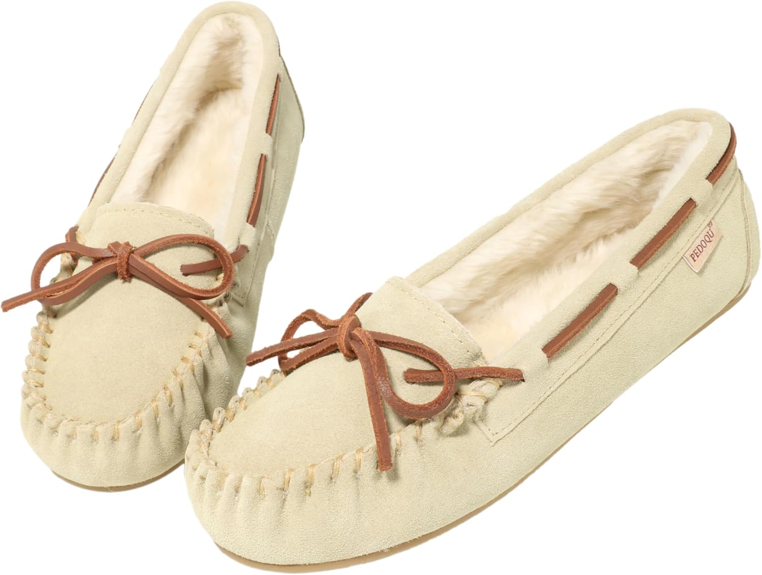 Women's Moccasin Slippers Ladies Genuine Suede Jamaica Ubuy