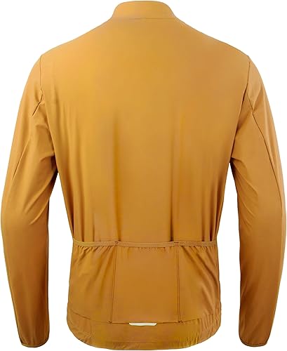 Miniatura 3 de Chaqueta de ciclismo para hombre, ultraligera, 4 bolsillos, resistente al viento, impermeable, rompevientos, doble cremallera abierta