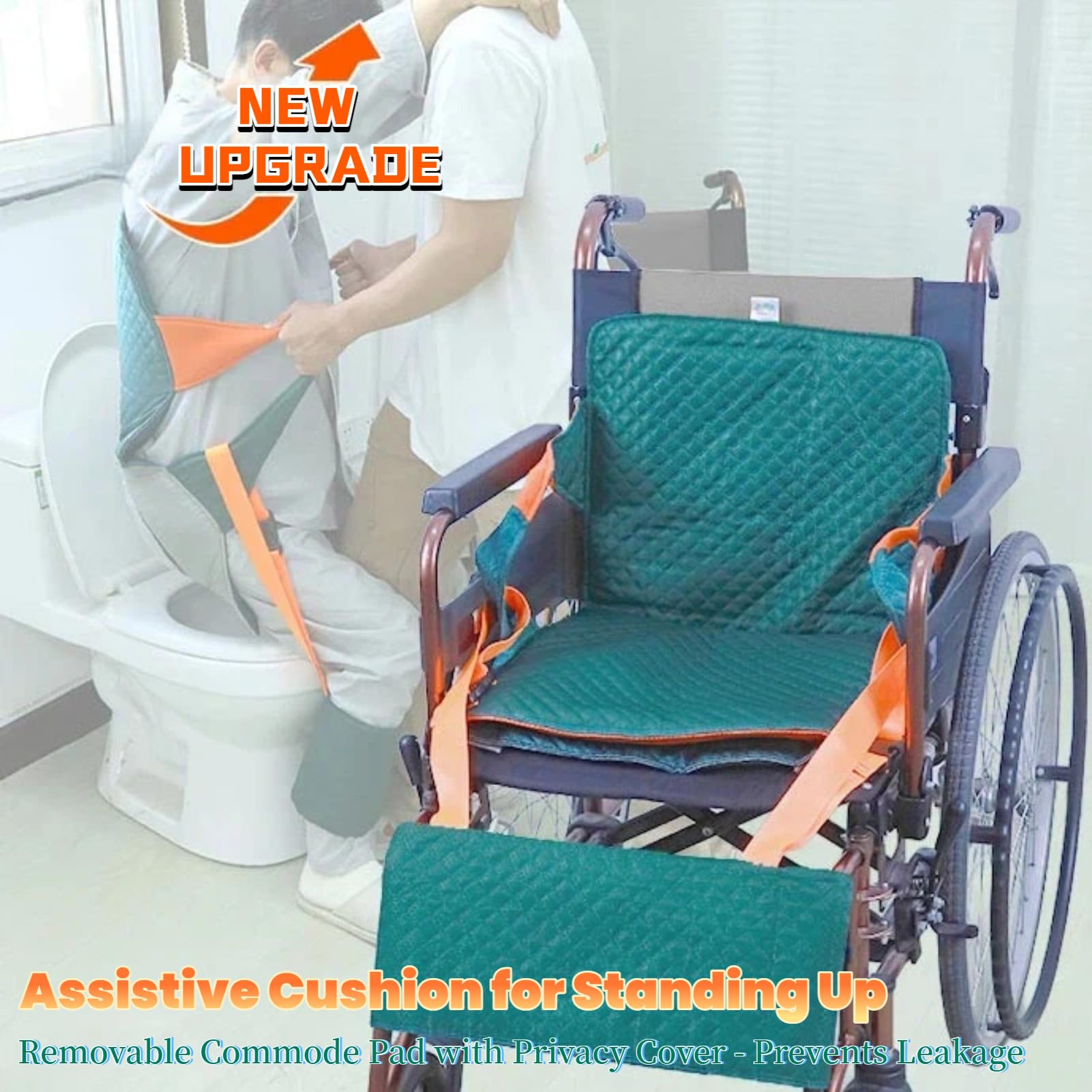 Transfer Assist Gürtel für ältere und behinderte Menschen, Pflegebedarf für bettlägerige Patienten, Kissenhebegürtel für sicheren Stand Up Support