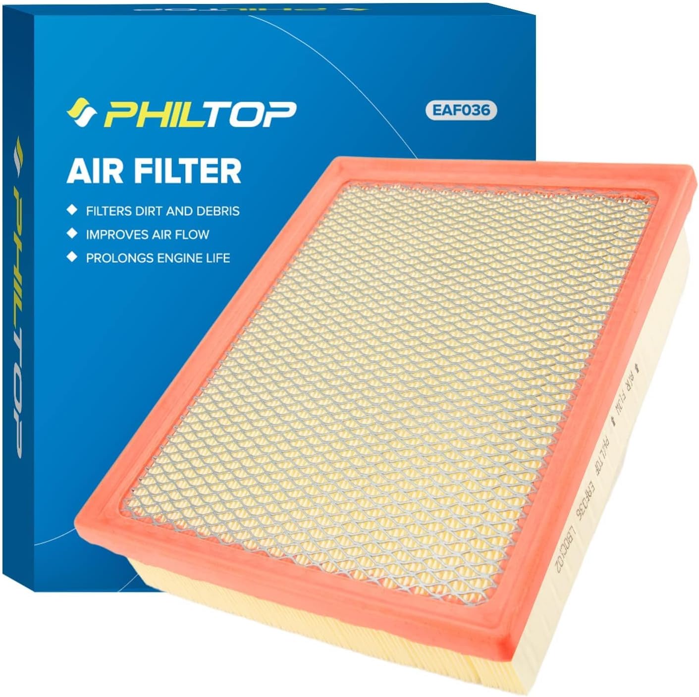 PHILTOP Engine Air Filter, Compatible with CA12295 Subaru Crosstrek 2018-2026, Forester 2019-2026, Outback 2020-2025, Ascent 2019-2025, Impreza, Legacy, WRX, Flexible Panel