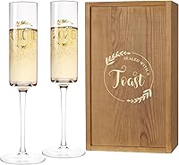 Vista 9 de AW BRIDAL Regalos de boda para parejas 2026, regalo de compromiso para él y ella, juego de copas de champán y tazas de cerveza de vidrio esmerilado