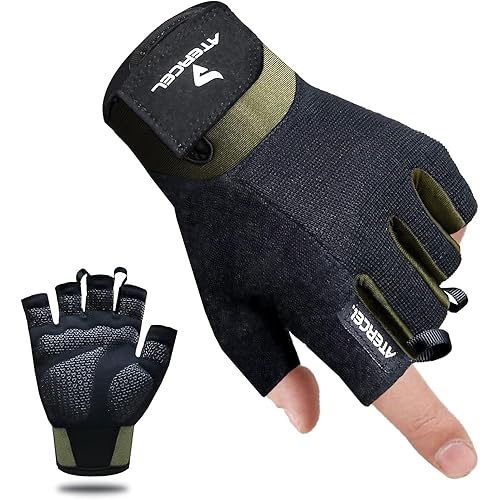 ATERCEL Workout Gloves for Men and Women, Exercise Gloves for Weight Lifting, Cycling, Gym, Training, Breathable and Snug fit