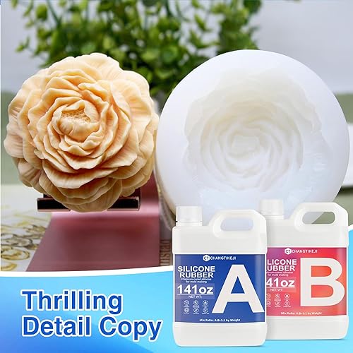 Miniatura 3 de CHANGTIKEJI Kit de fabricación de moldes de silicona, gel de sílice líquido elástico 10A de 282 onzas para moldear moldes de resina y moldes de