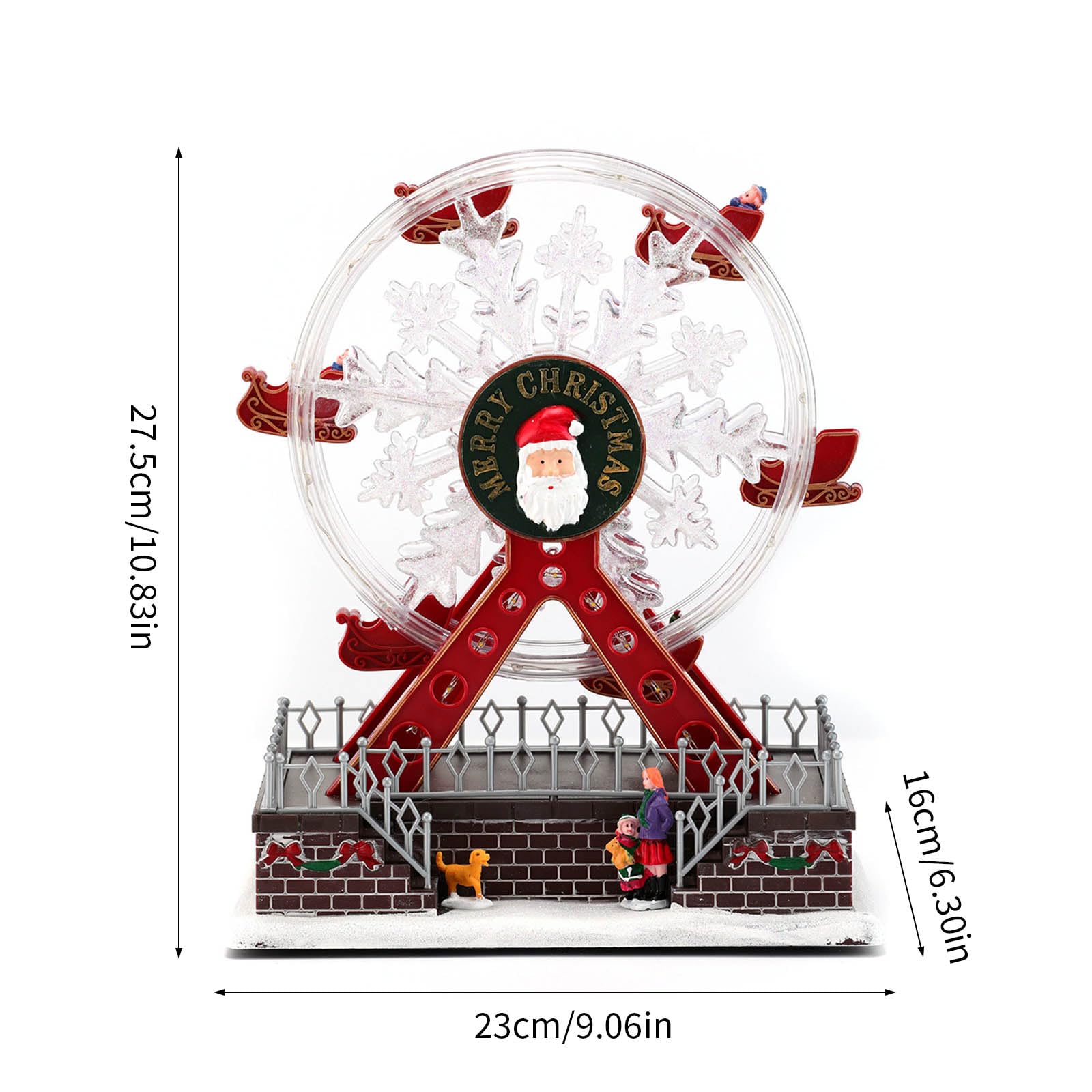 Rotante LED Musical Skywheel USB o alimentazione a batteria per festival decorazione creazione ornamento regalo USB/batteria rotante Holiday Music Box