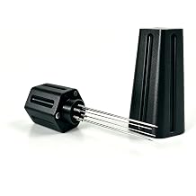 WDT Ribbed Coffee Stirrer Tool for Espresso,6Pcs Replacement Needles,Anti-Slip Texture,Distribution Tool,Black