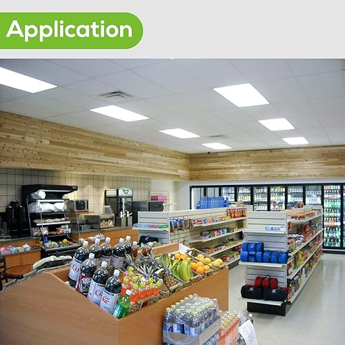 Miniatura 9 de WEIZE (6 Pack 2x4 FT LED Flat Panel Troffer Light, 304050W 3-Wattage Selectable, 5000K Recessed Back-Lit Drop Ceiling Light, 0-10V Dimmable Lay in