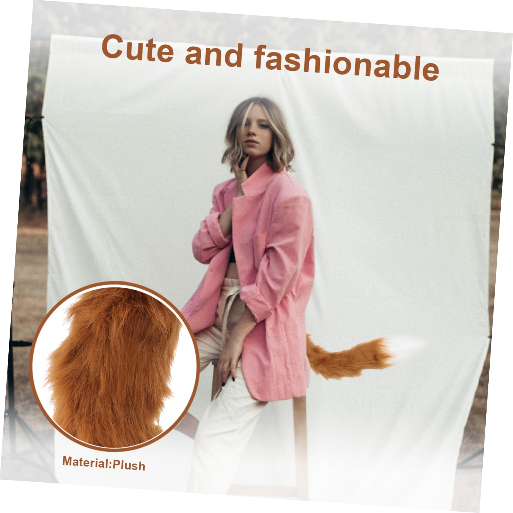 LIFKOME Accesorios De De Animal De Peluche De Animal Cosplay De Para Cosplay De Animal Para Fiesta De Para Halloween Traje De Felpa Brown