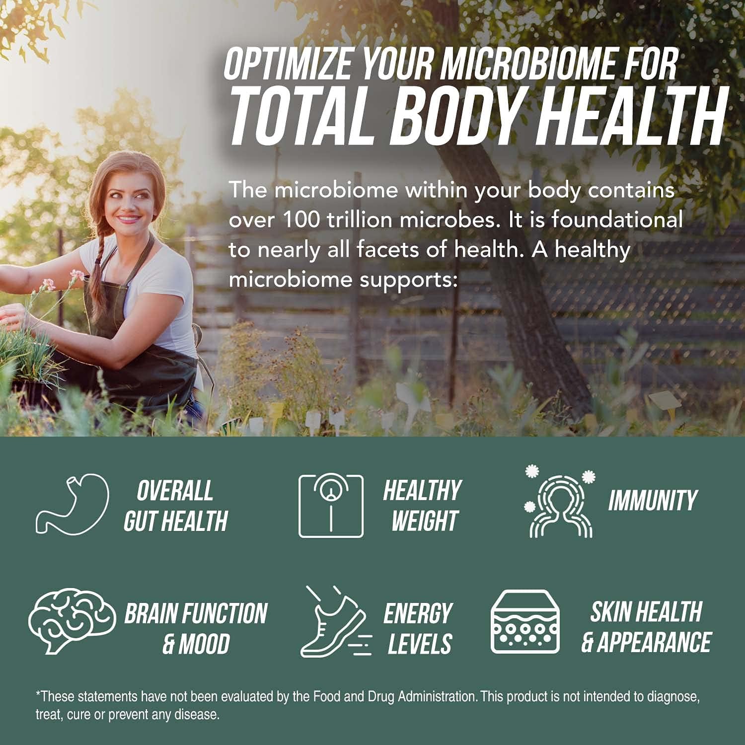Flora Biome - Live Probiotic, Prebiotic & Postbiotic – Organic, Fermented Live-Culture – 10 Probiotic Strains, 19 Fermented Herbs, 15 Billion CFU - Complete Gut Health & Microbiome Optimizer (16 oz) : Health & Household