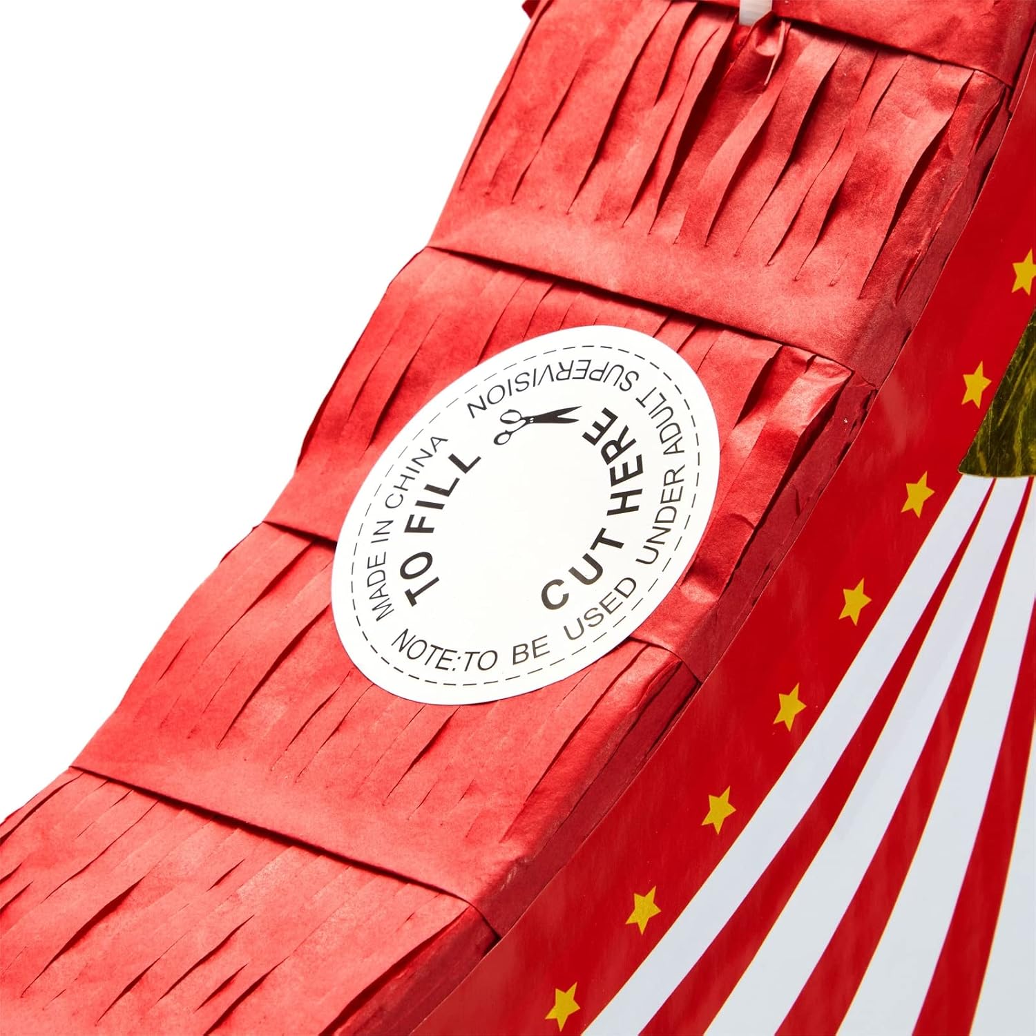 BLUE PANDA Pull String Circus Pinata - Small, 16.5 x 3 x 13 In, Red, Blue & Yellow - Carnival Pinata & Party Decoration - Pull String for Kids for Circus Themed Birthday Party