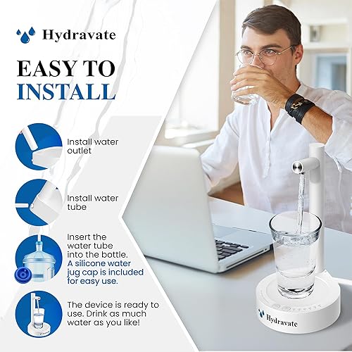 Miniatura 2 de Dispensador inteligente de botellas de agua de escritorio, bomba automática de botella de agua de carga USB para botellas de 5 galones y todos los