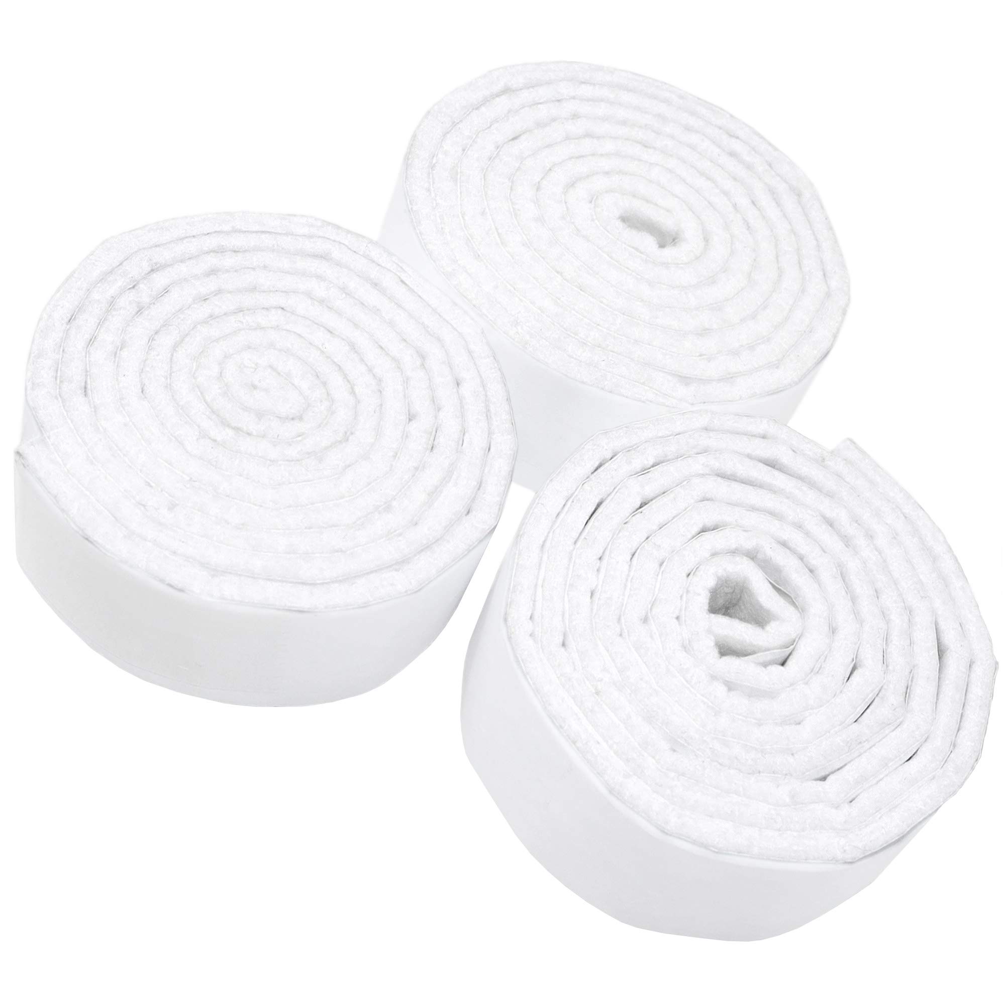 Adsamm® / 3 x self-adhesive Felt Strips/White / 0.94x39.37'' (24x1000 mm) / rectangular / 0.138'' / 3.5 mm thick stick-on furniture felt glides/Furniture & Chair Glides