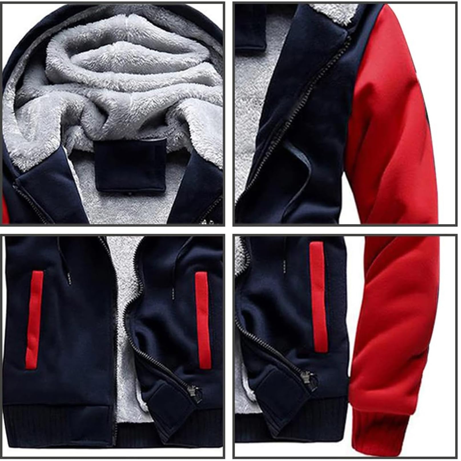 Sudaderas con Capucha for Hombre ABA-RTH con Cremallera y Manga Larga, Sudaderas con Capucha for Hombre