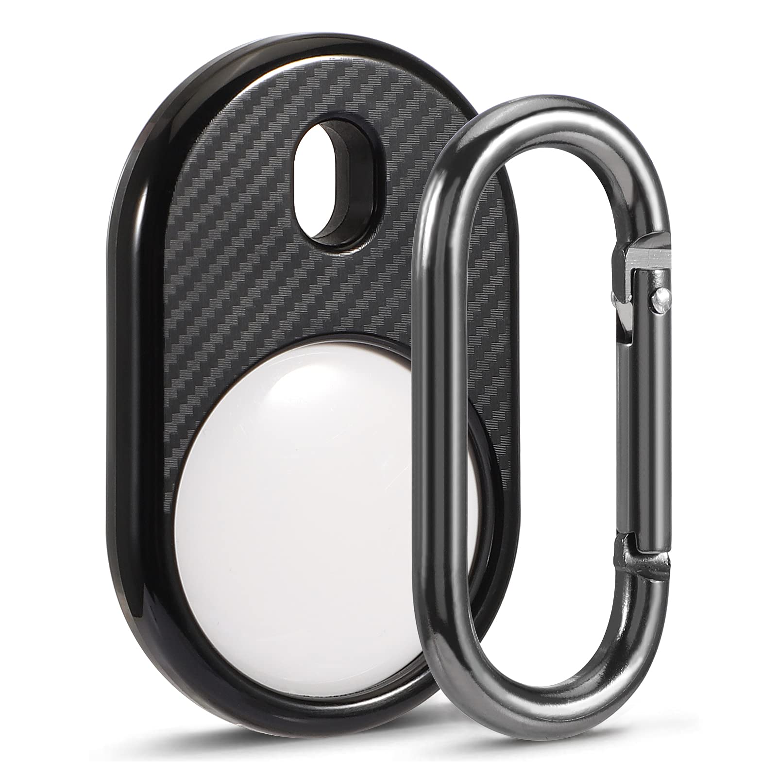 Compatibale AirTag Case for AirTag Keychain, TPU Protective Case Secure Holder with Key Ring, Anti-Scratch for AirTags Case Aceesories(Matte Black)