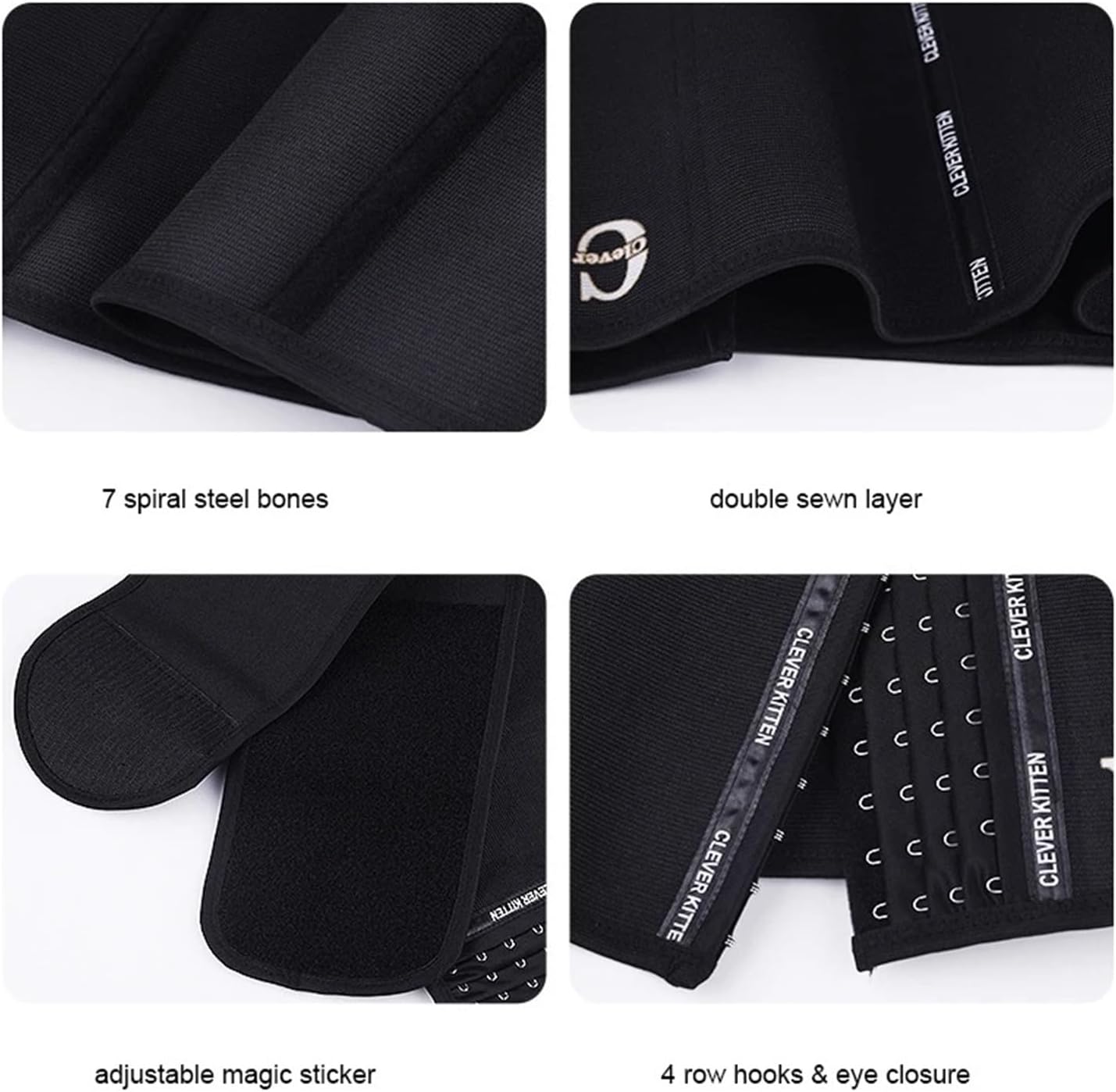 Belly Band Waist Trainer Corset Women Body Shaper Cincher Slimming Tummy Wrap Shapewear Sports Belt Flat Belly Band Postpartum Girdle Waistband(Black with Strap,M)