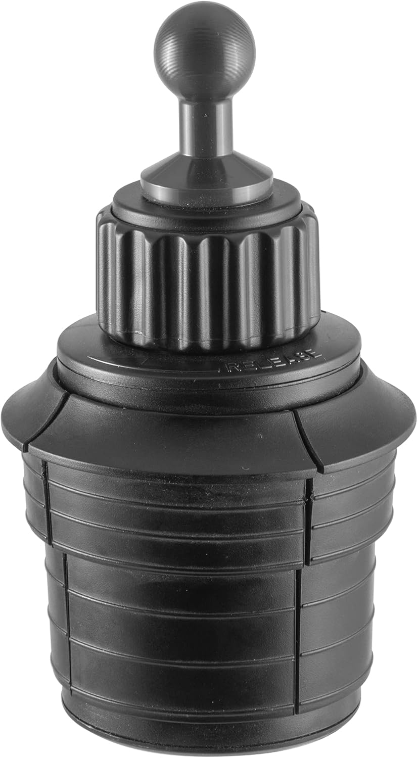 iBOLT 20mm Adjustable Aluminum Ball Cup Holder Mount - Expands to fit Most Cup Holders and is Compatible with All Industry Standard 20mm mounts