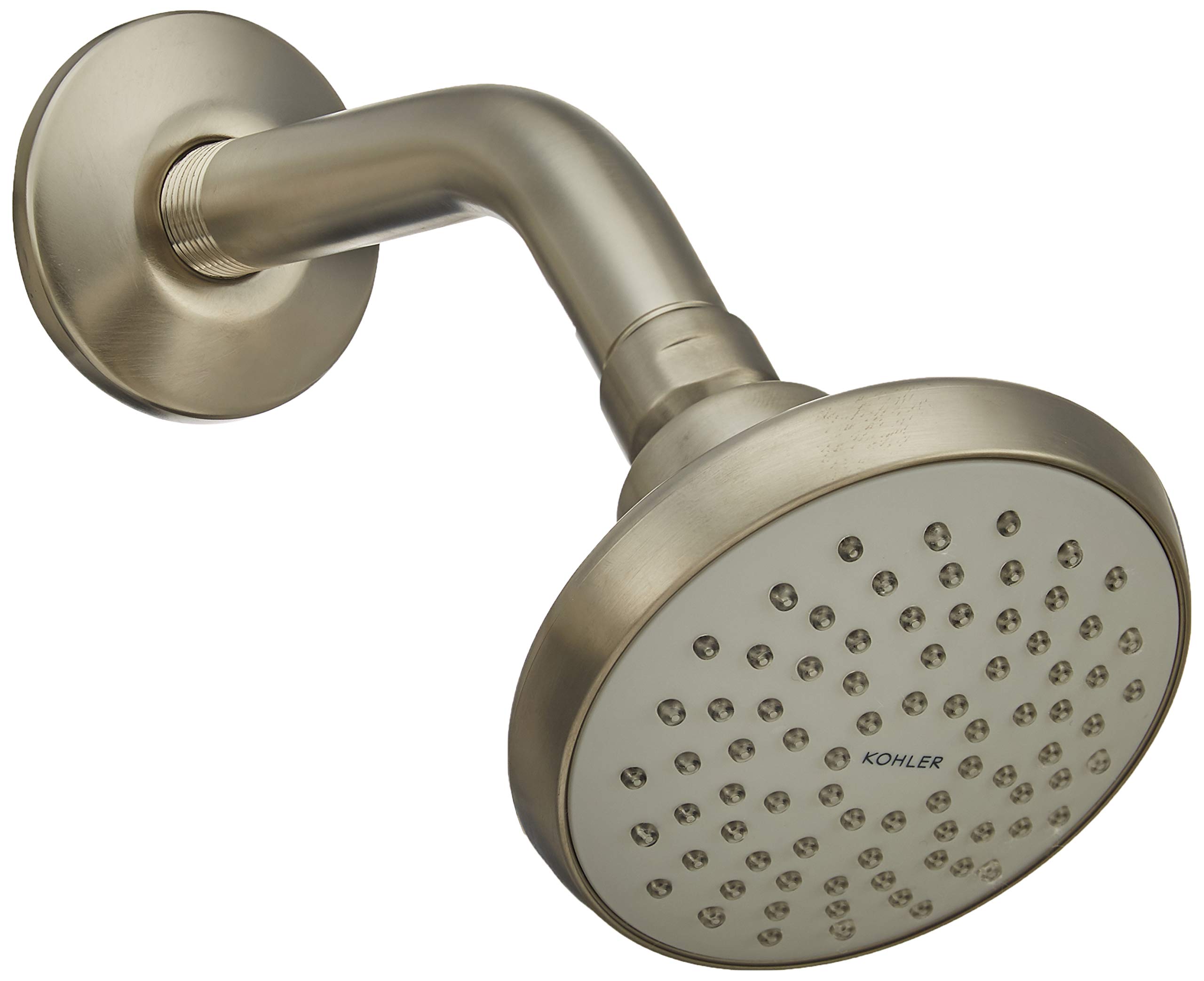 Kohler Metal Complementary 4" (10.16 cm) Wall-Mount Shower Head, with Shower Arm and Escutcheon, in Vibrant Brushed Finish, Silver (16356IN-A-BN) (B0835LSFQ4) Amazon Price History, Amazon Price Tracker