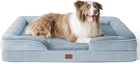 Vista 572 de Bedsure - Cama ortopédica XXL para perros, sofá cama lavable para perros gigantes, espuma de soporte con funda extraíble y lavable, forro Marrón