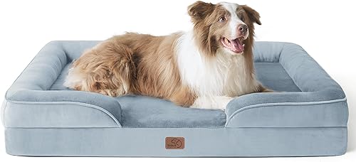 Miniatura 572 de Bedsure - Cama ortopédica XXL para perros, sofá cama lavable para perros gigantes, espuma de soporte con funda extraíble y lavable, forro Marrón