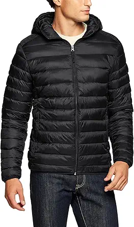 TSLA Men's Lightweight Packable Accent Puffer Jacket, Water-Resistant Winter Jackets
