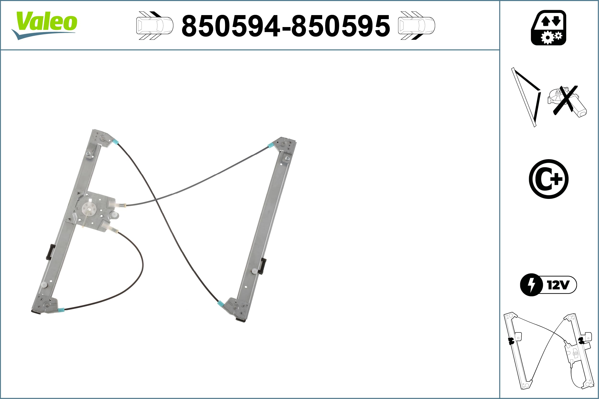 VALEO 850594 Uchwyty do Nawijania Okien