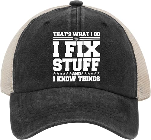 Miniatura 8 de I Fix Stuff and I Know Things Sombrero para hombres I Fix Things and I Know Stuff Sombrero Cool Stuff Sombrero para hombres Divertido