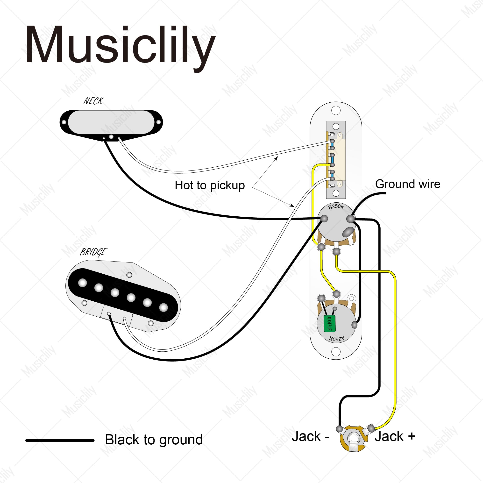 Behringer Td-3 Piastra Di Controllo Pre-cablata 3 Vie Per Chitarra Stile T - 920D Custom T3W-C - Cablaggio Professionale Piastra Cablata 3 Vie Per Chitarra T - Foto 7