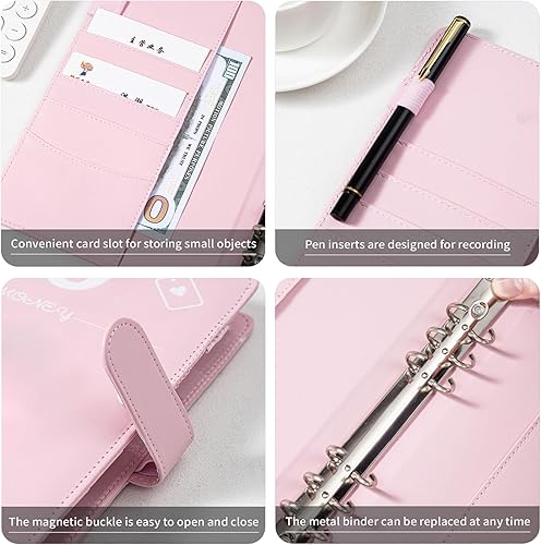 Miniatura 4 de Carpeta de desafío de 100 sobres Una manera fácil y divertida de ahorrar $5,050, carpeta de desafíos de ahorro, carpeta de presupuesto con sobres