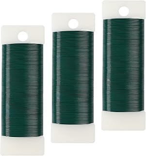 Floral Wire, 114 Yards 22 Gauge Green Floral Wire, Durable Paddle Wire for Crafts, Christmas Wreaths, Garland and Floral Flower Arrangements