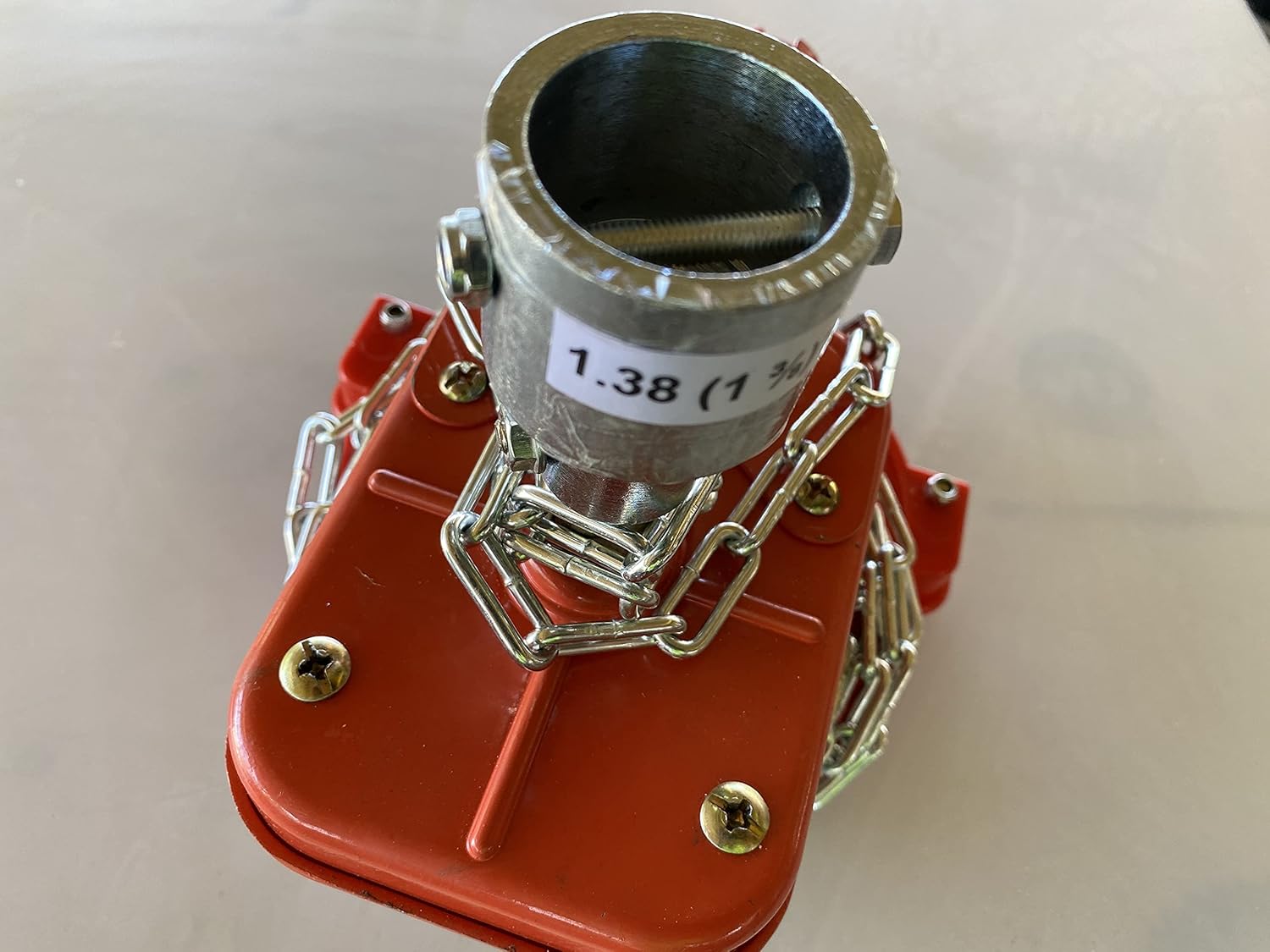 Light dep Greenhouse Blackout Plastic Roll up Chain Crank with Large 1 1/4” OD Roll Bar Pipe Adaptor, Greenhouse Plastic Manual Roll up Crank Winch for Ventilation