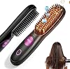 Go Brush Pro, Plancha de Pelo Inalámbrica Mejorada 2026 | Portátil, Tipo C, Carga Rápida, Calentamiento MCH, 3 Ajustes de Temperatura, Cuidado Iónico y de Cerámica, Herramienta de Peinado de Viaje (Negro) 1