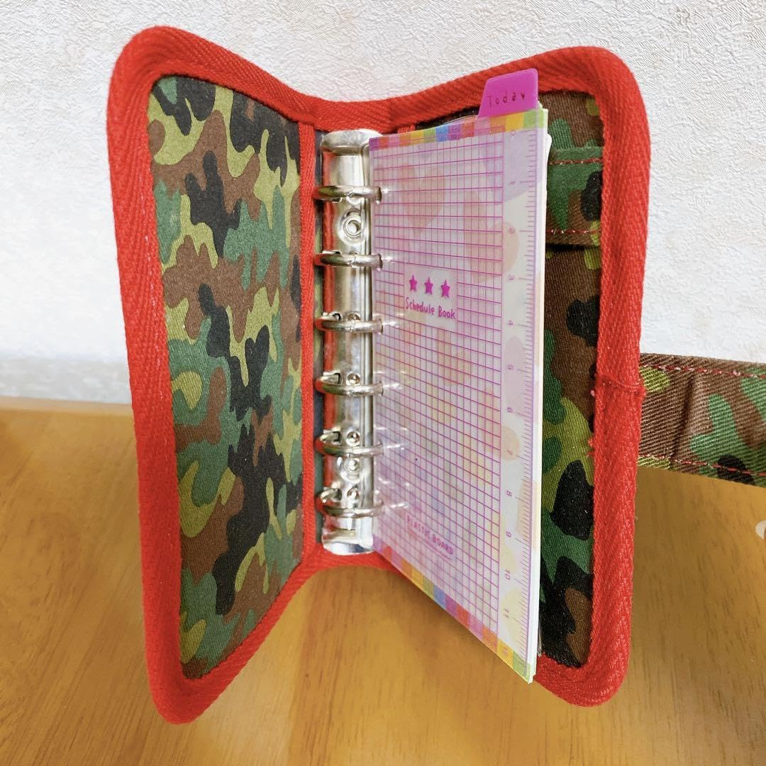 Amazon | 平成レトロ 手帳カバー シール帳 バインダー デニム 迷彩柄