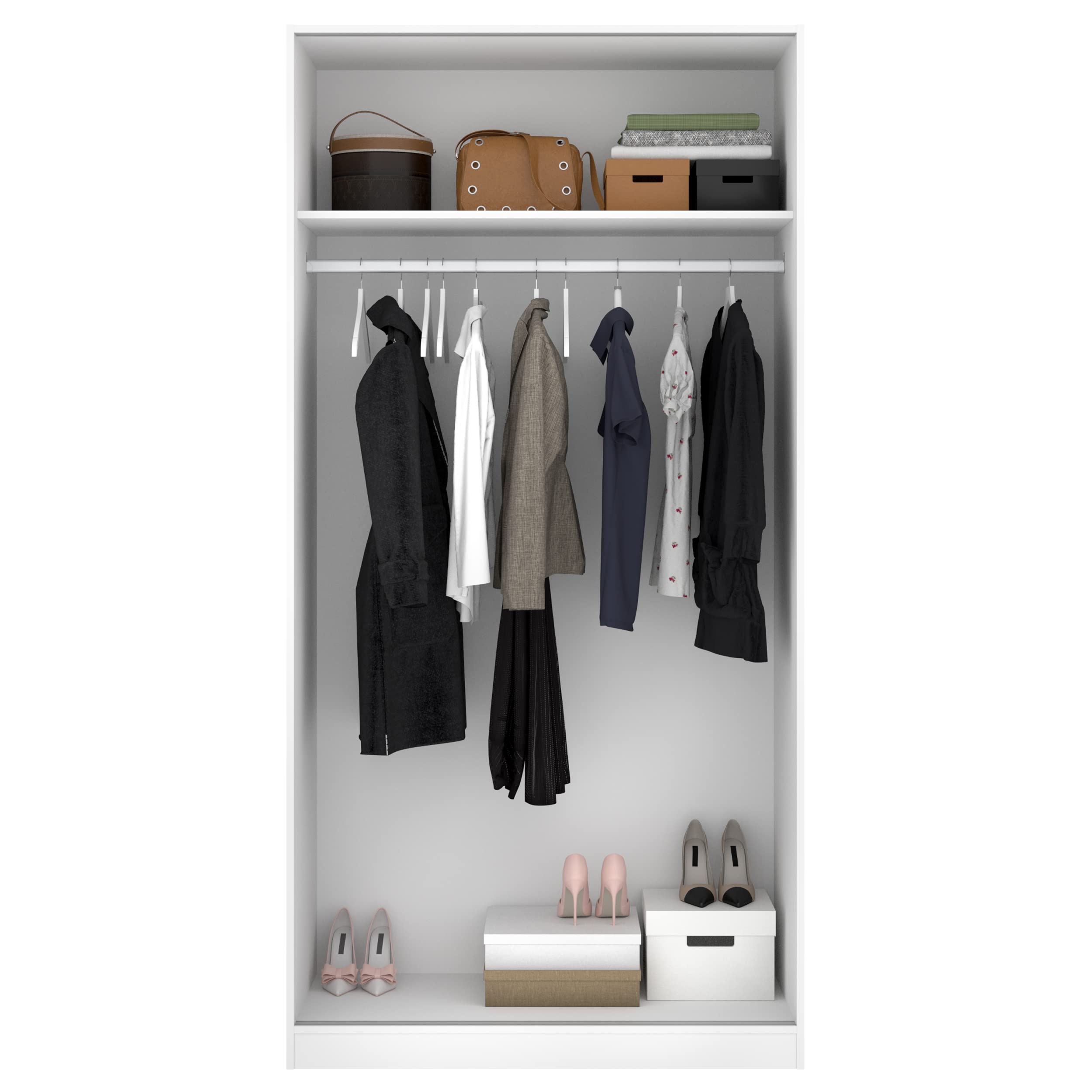 DEKIT GRUPO RIMOBEL SLIDE- Armario 2 Puertas correderas - Blanco - 100x204x50cm