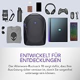 Alienware 18 Backpack - AW7825P - 28L Capacity, 3D Breathable mesh, Magnetic pocket organizers, RFID safe pocket, Weather resistant, 3D Iridescent reflective Alienware logo - Alienware Black - 2