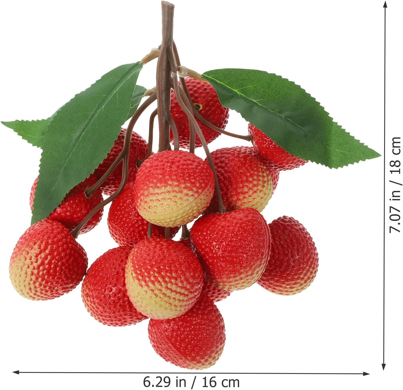 TOYANDONA Lifelike Artificial Lychee Fruit Prop Realistic Fake Fruit Model for Home Kitchen Display Window Decoration