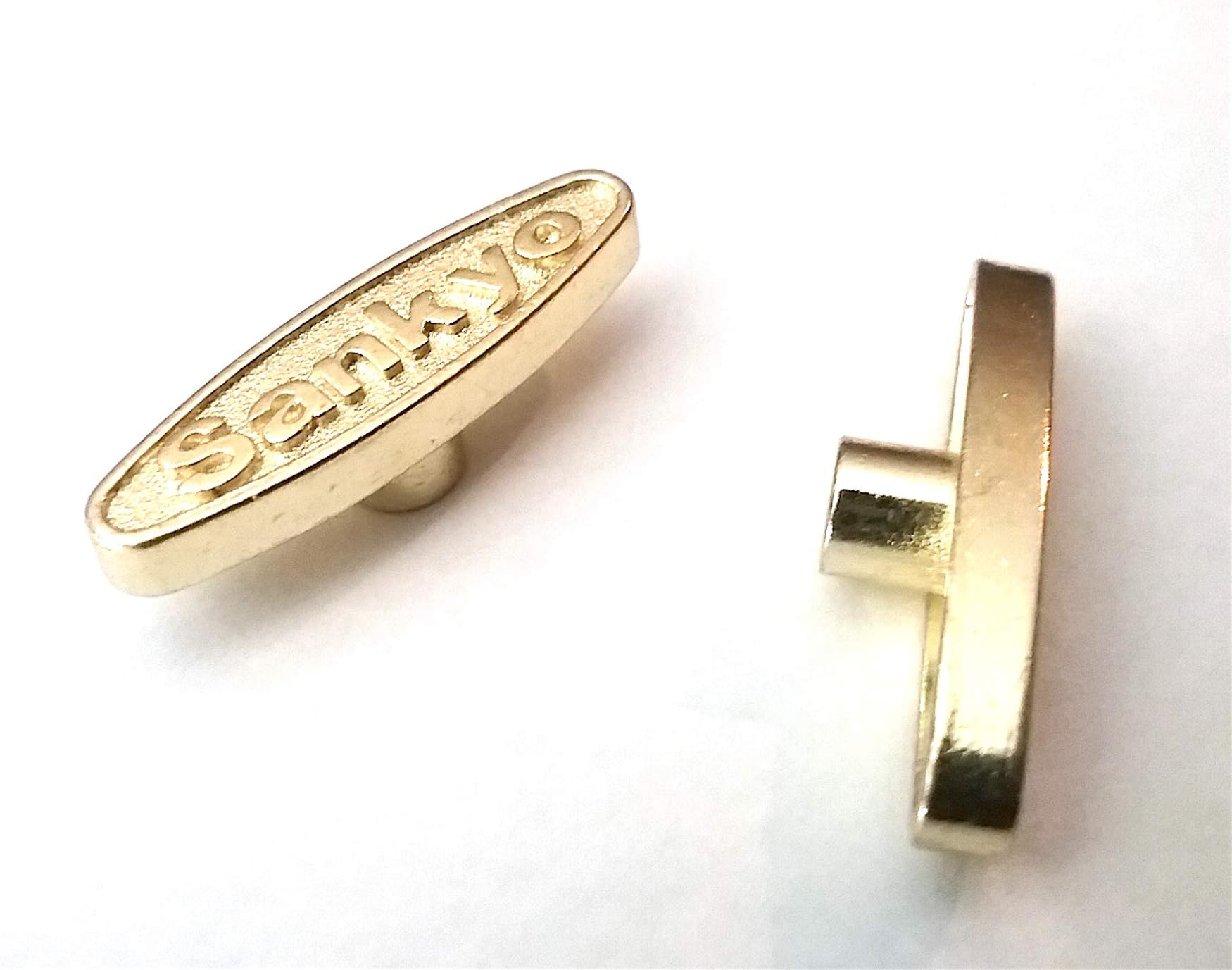 Two Music Box Winding Keys - - 1/8 inch Short Key - - Great for Snow Globes - - Golden Brass Replacement Keys - - Fits Your Music Jewelry Box - - 3 mm Key - - 0.12 inch Key for Music Box Movements
