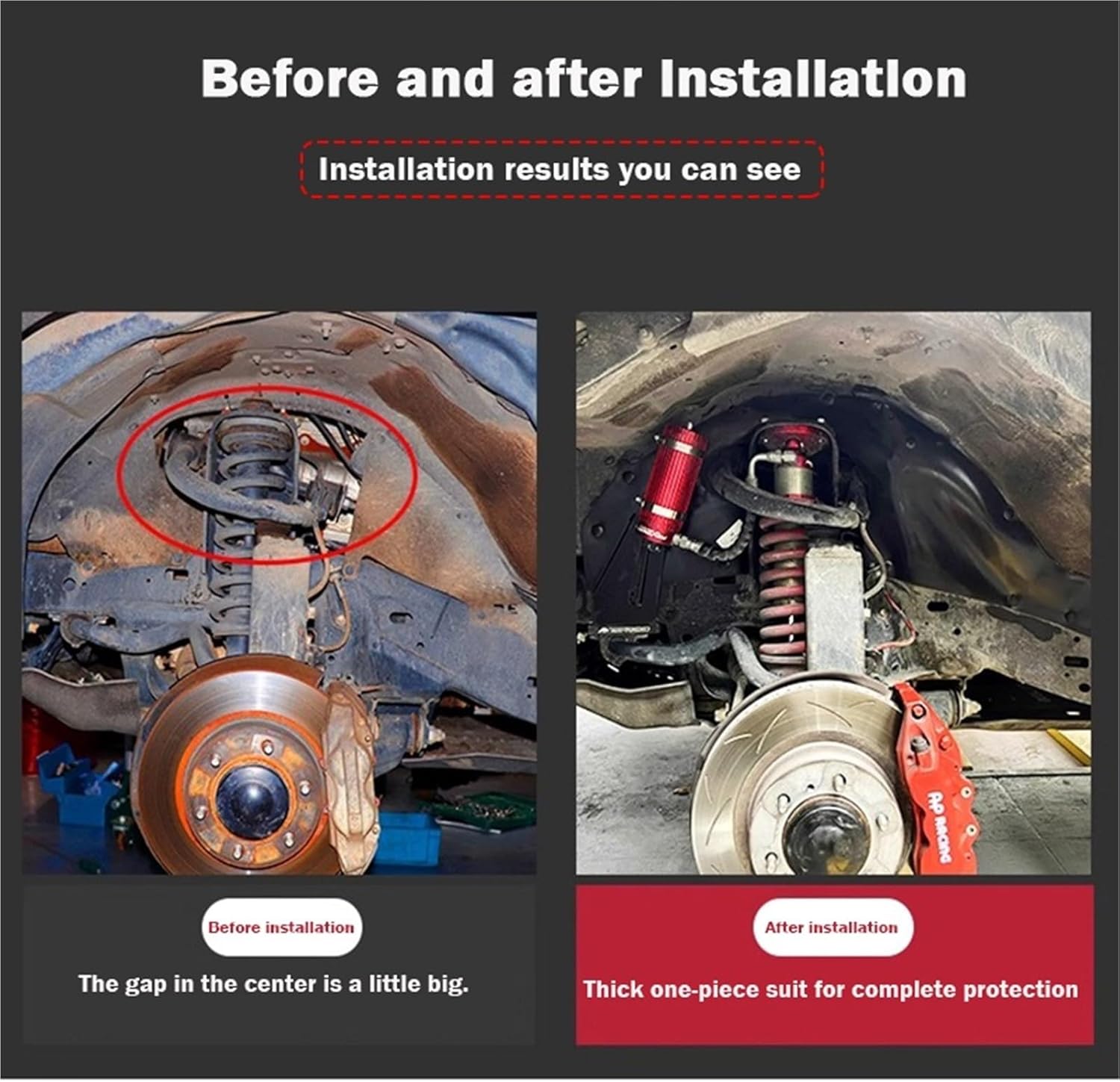 Splash Guard Fender Liner Protector Compatible with Toyota Land Cruiser Prado VZJ95 LC90 3400 Front Wheel 2 Pieces 96-02(LC95)