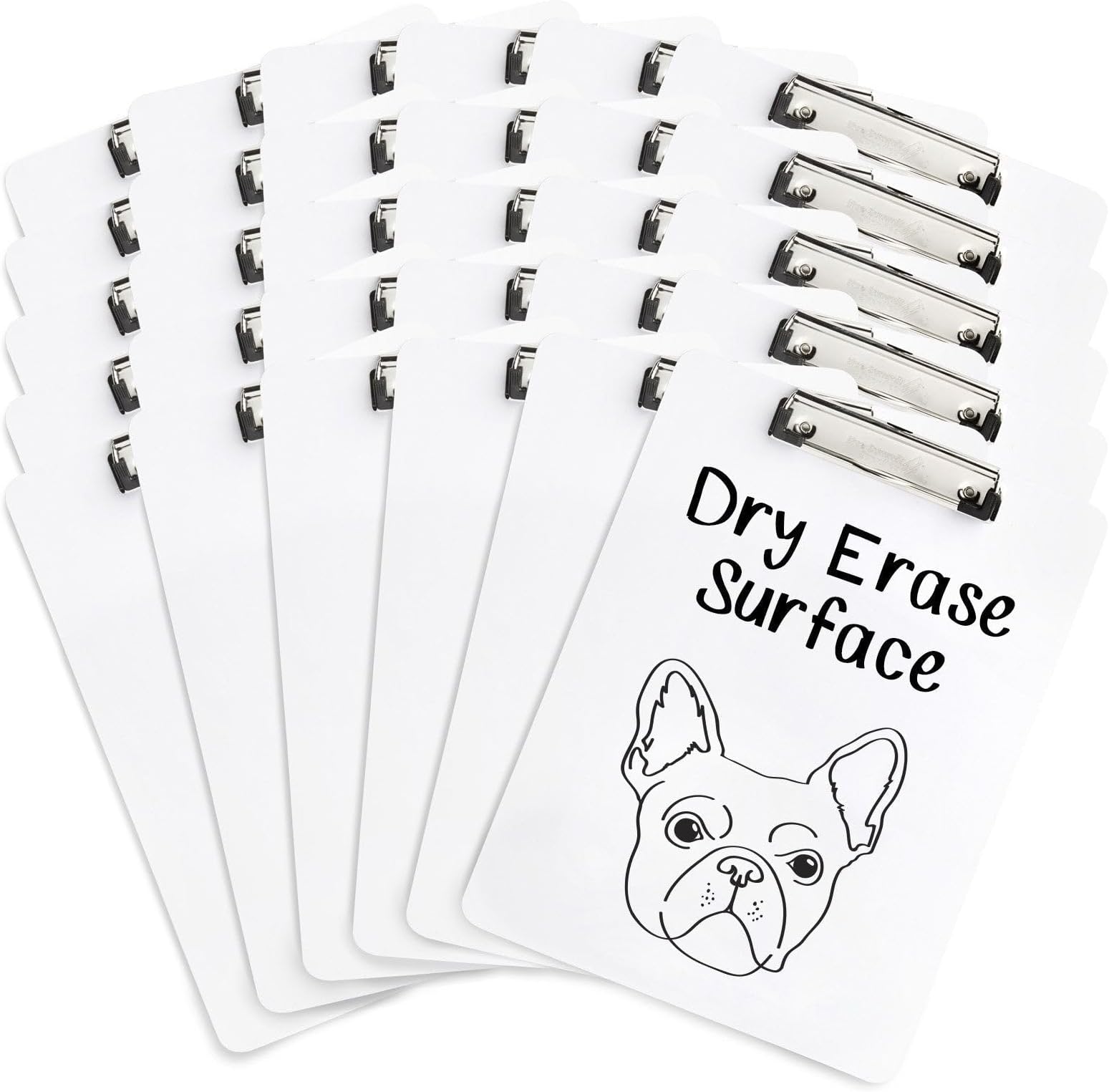 30 Pack Whiteboard Clipboards, Dry Erase Front Surface