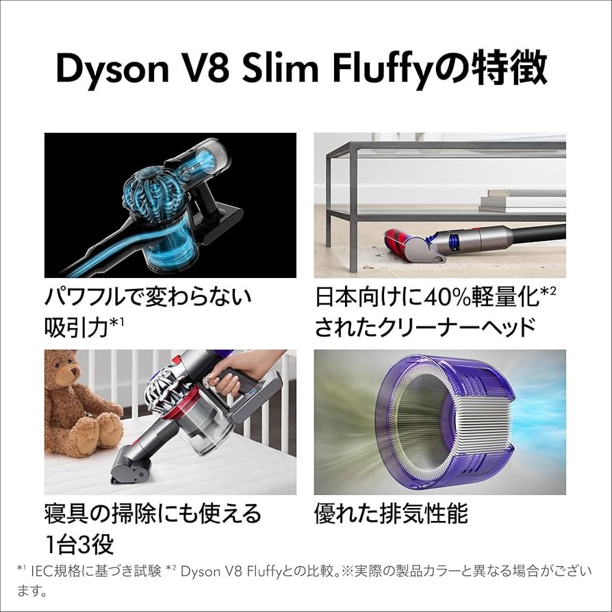 Amazon | Dyson(ダイソン) 掃除機 コードレス Dyson V8 Slim Fluffy