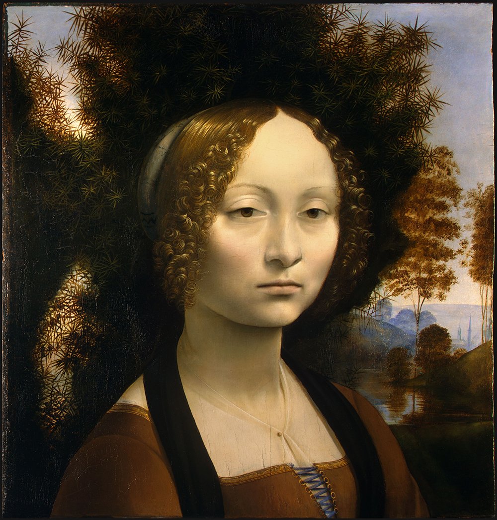 Ginevra de' Benci tableau Léonard de Vinci pour grand salon chic
