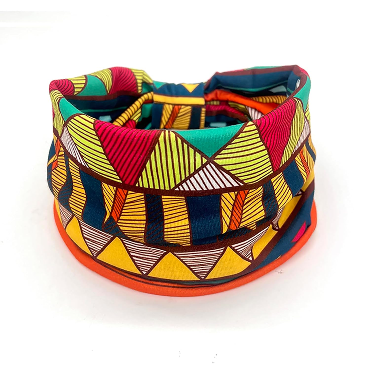 winthrop African Tribal Headbands for Women – 4 Pack Boho Ethnic Print Wide Stretchy Head Wraps, Vibrant Boho Turban Hair Bands for Workout, Festival, Vacation Style image 3