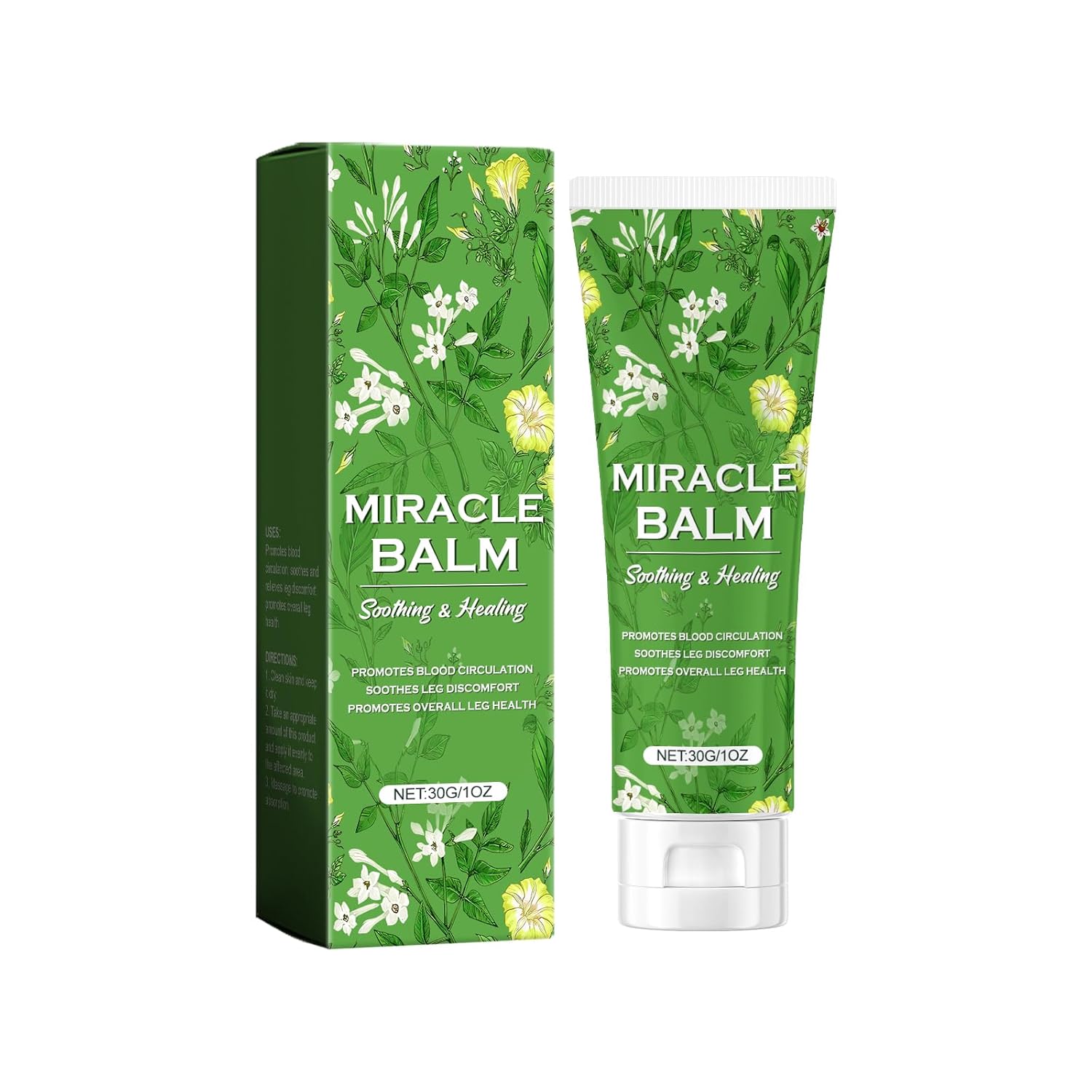 Miracle Balm, Organic Miracle Balm, Soothing Cream for Back, Hands and Body, Natural Ingredient Deeply Nourish The Skin（1 Pack）