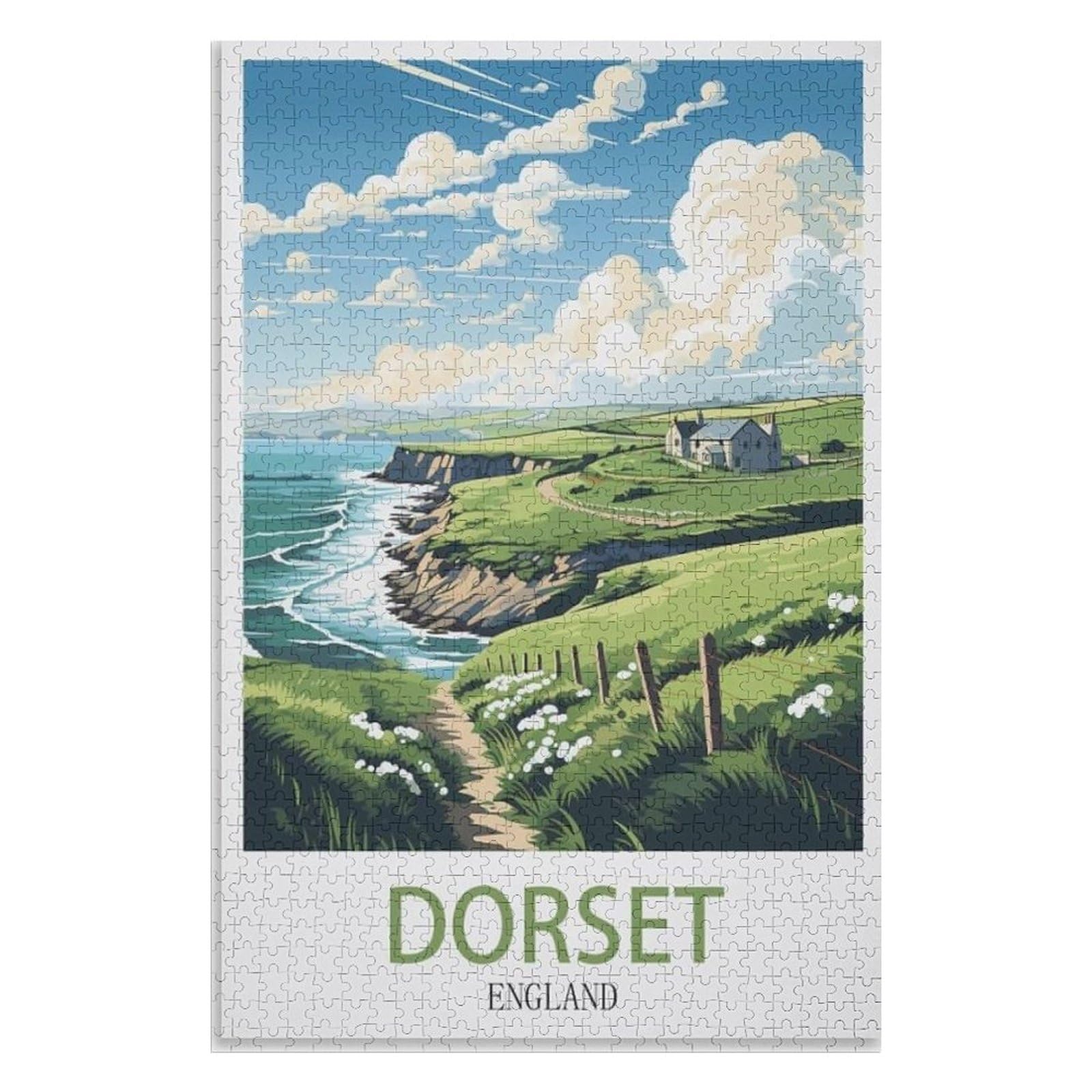 Adult Difficult Challenge Scenery, Dorset England ,Adults 1000 Piece Jigsaw Puzzle- Christmas,52x38,paper puzzle ,AA-804 — image 1