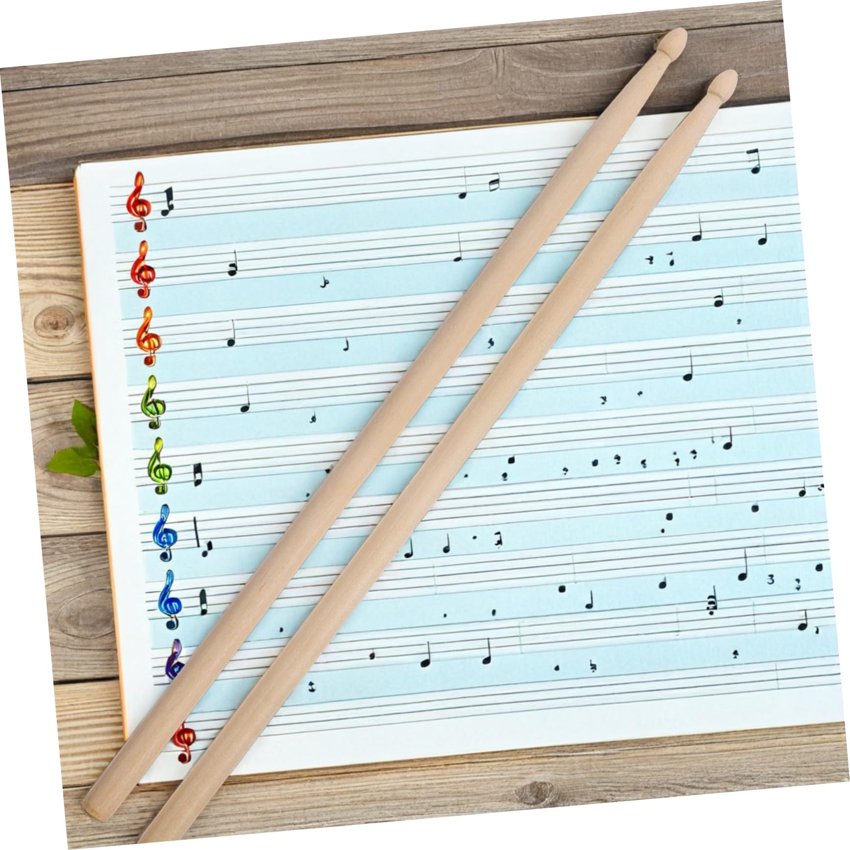 5a Holz Drumsticks 12 Paar für Schlagzeug, Anfänger und Profis | Beige, Präzise Verarbeitet und Ausgewogen, für Unterricht und Bands, 12 Stück-pack