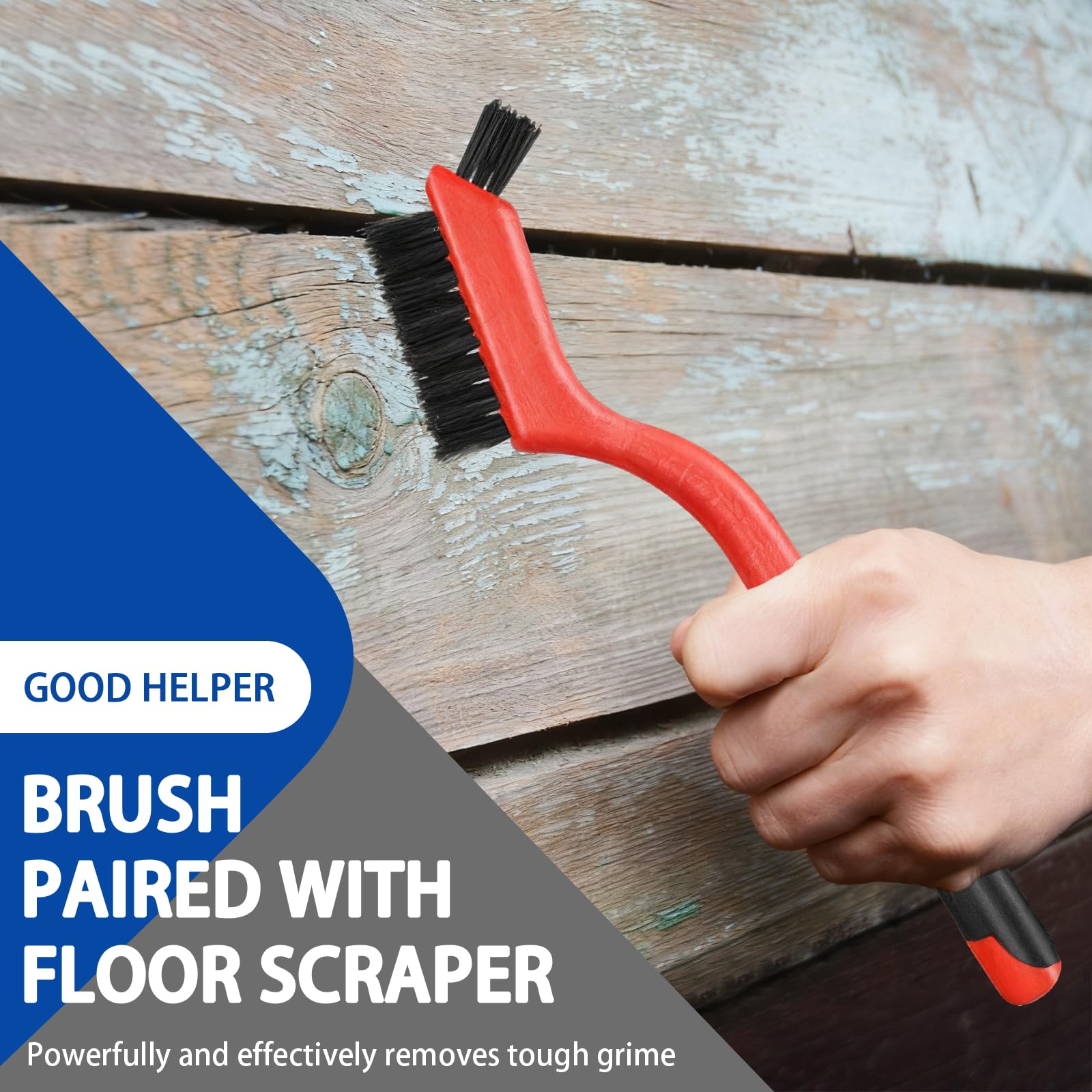 Rascador de piso de cuchilla, herramienta rascadora, rascador de piso de metal de 4 pulgadas con 10 cuchillas de metal adicionales, rascador de pintura de mango largo, ideal para limpiar estufas,