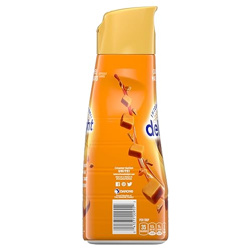 Vista 12 de International Delight Crema de café, caramelo macchiato, crema saborizada refrigerada, botella de 32 onzas líquidas