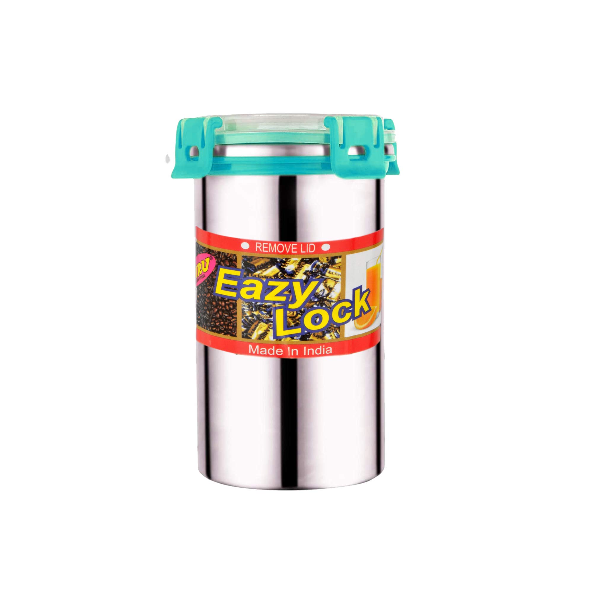 MARU Stainless Steel Tumbler | Glass Container with transparent Lid | Air Tight | Leak-proof | Freezer Safe| Office School Tumbler for Juice Milk Lassi Buttermilk (Blue, 475ml)