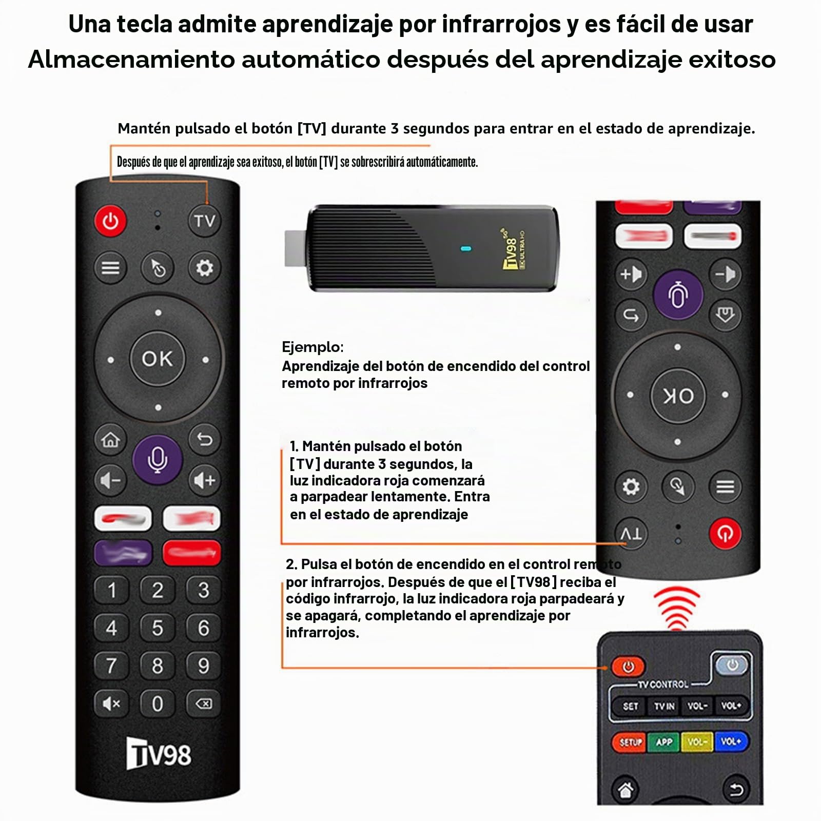 Streaming Android 14.0 TV Stick soporta 2.4G/5G Wi-Fi Bluetooth