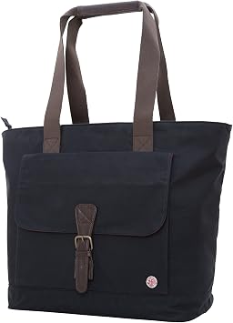 Token Bags Waxed Montague Tote Bag, Black, One Size