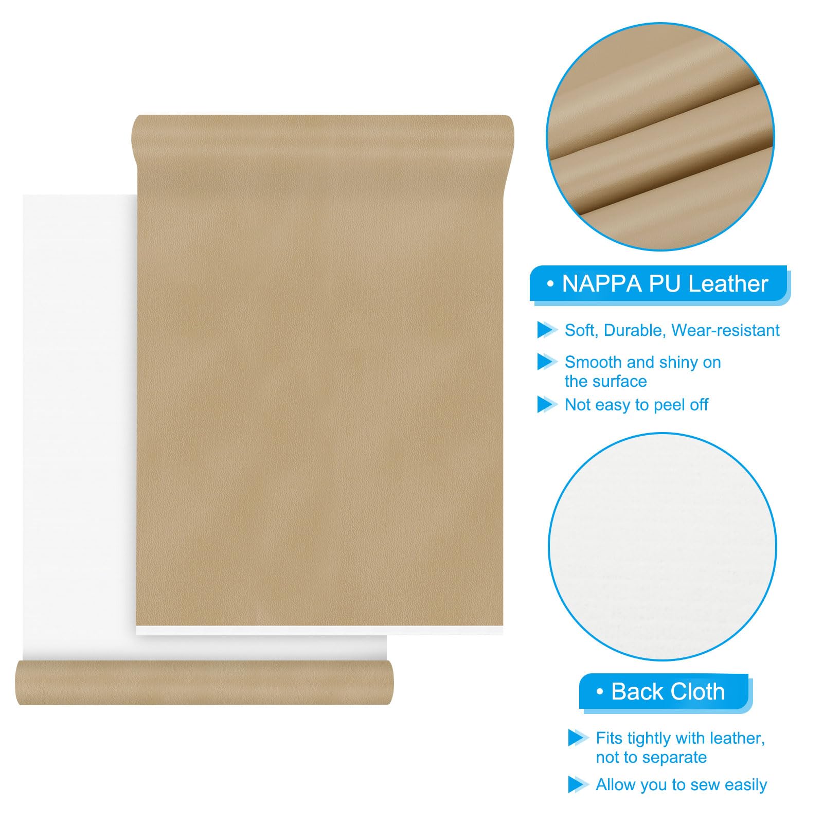 PATIKIL 54x19.7x0.03 Inch Faux Leather Sheets - Image 3
